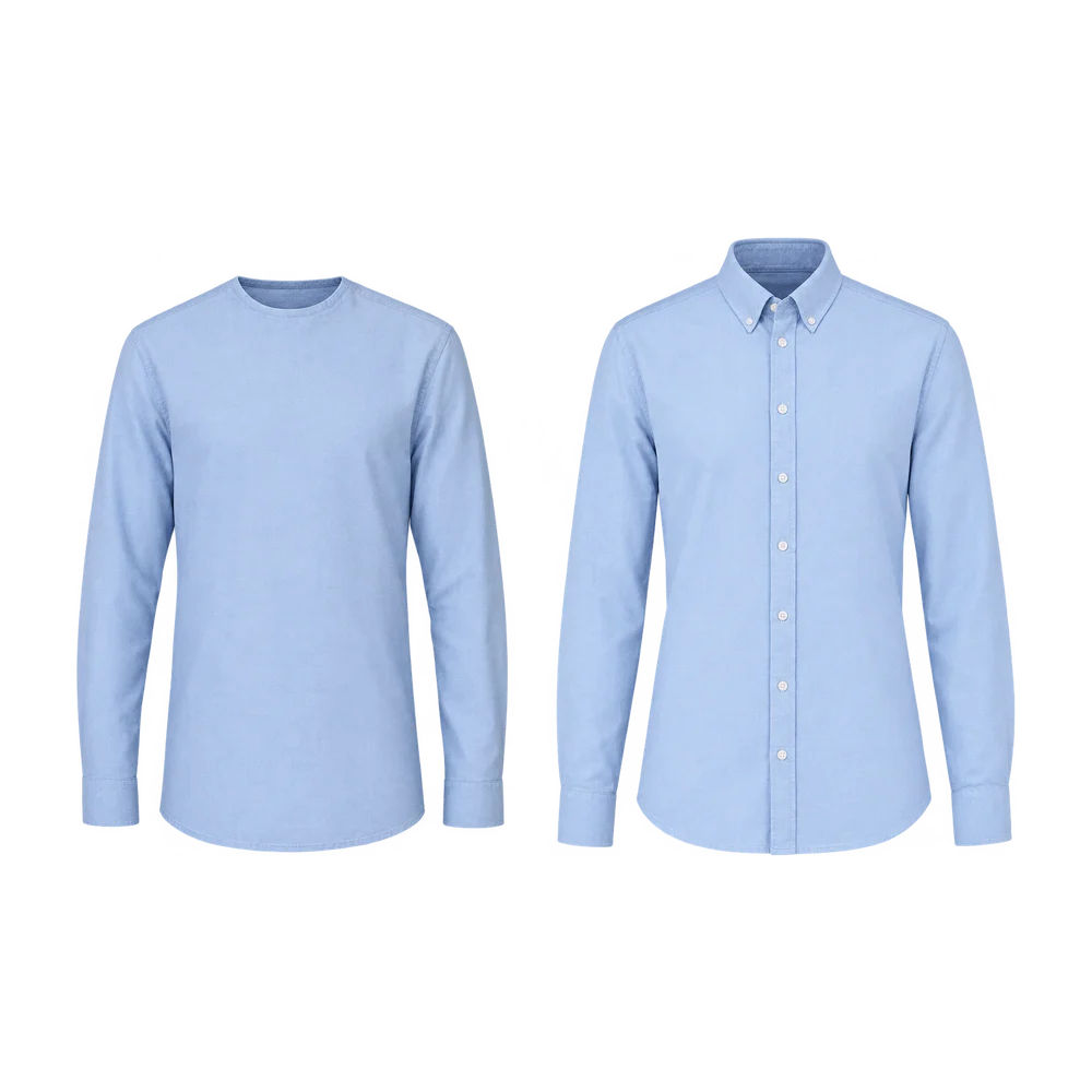 Camisa Oxford celeste