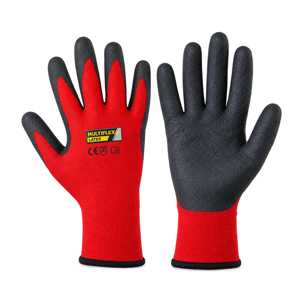 Guante Multiflex Látex rojo