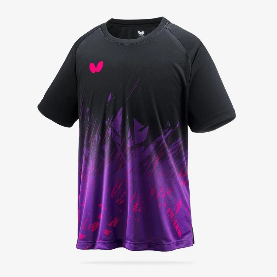Polo negro con morado Butterfly CH