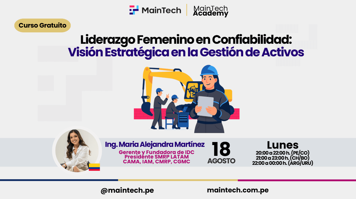 Curso Gratuito | Liderazgo Femenino en Confiabilidad: Visión Estratégica en la Gestión de Activos