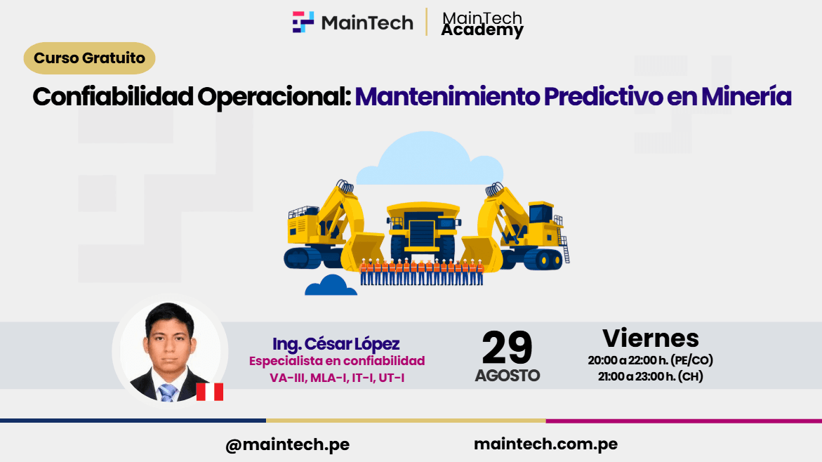 Curso Gratuito | Confiabilidad Operacional: Mantenimiento Predictivo en Minería